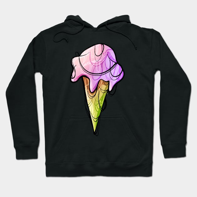 Cute ice cream illustration Hoodie by Logtrasi